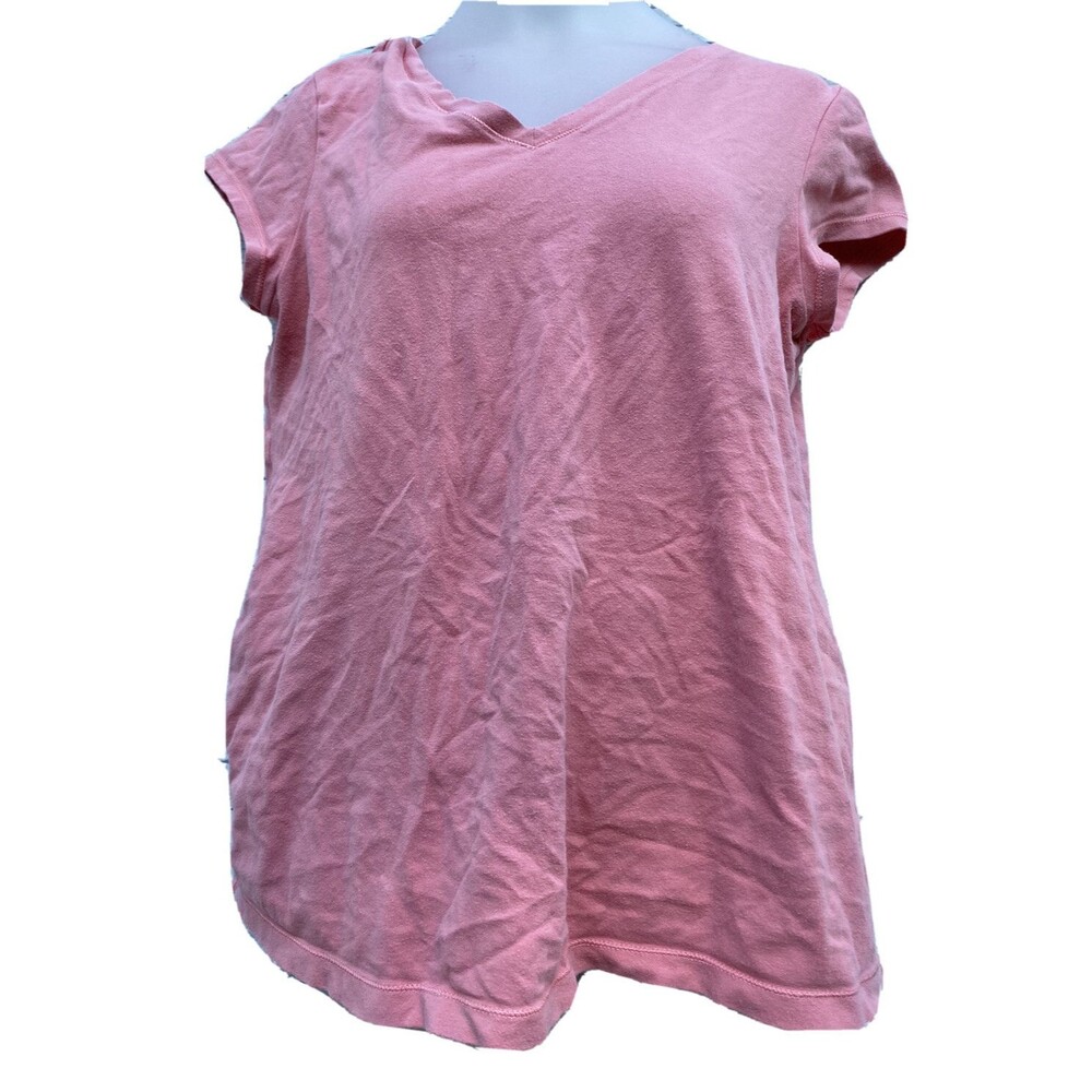 Old Navy Women's Pink Short Sleeve Maternity T Shirt Size Medium Stretch Vneck